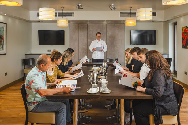 Theory session led by a chef tutor
